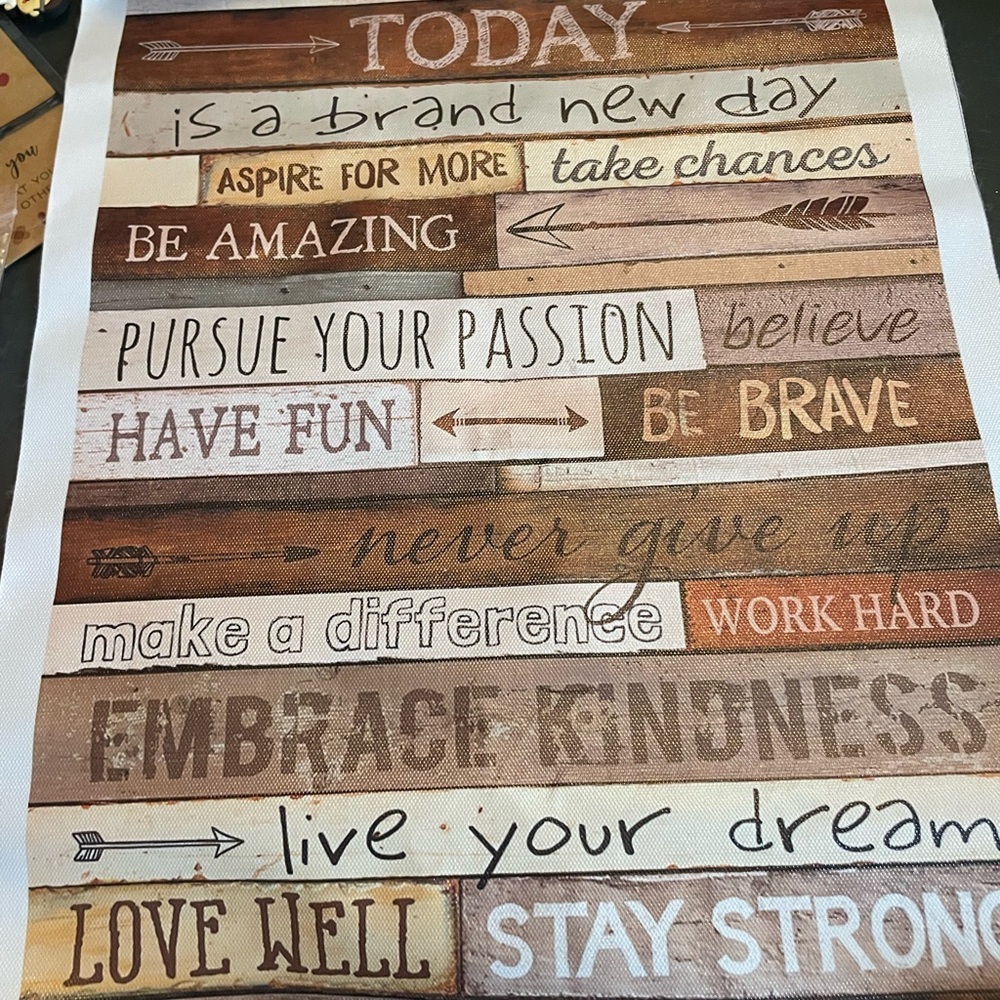 Inspirational Brown and Tan Wall Decor print no frame